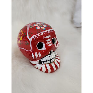 Ceramic Sugar Skull Day Of The Dead Pottery 4 x 3